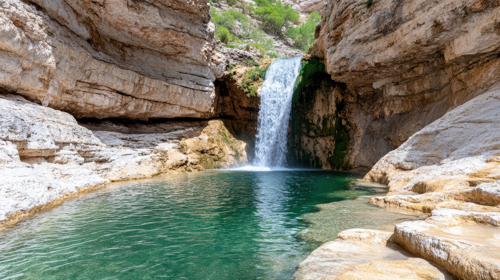 Oman waterfall landscape